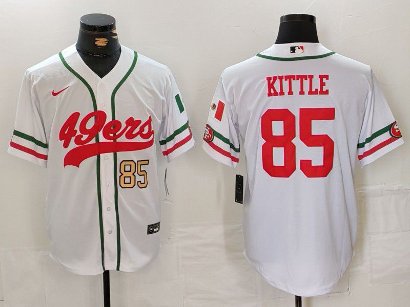 Men San Francisco 49ers #85 Kittle White Joint Name 2024 Nike Limited NFL Jersey style 2->san francisco 49ers->NFL Jersey